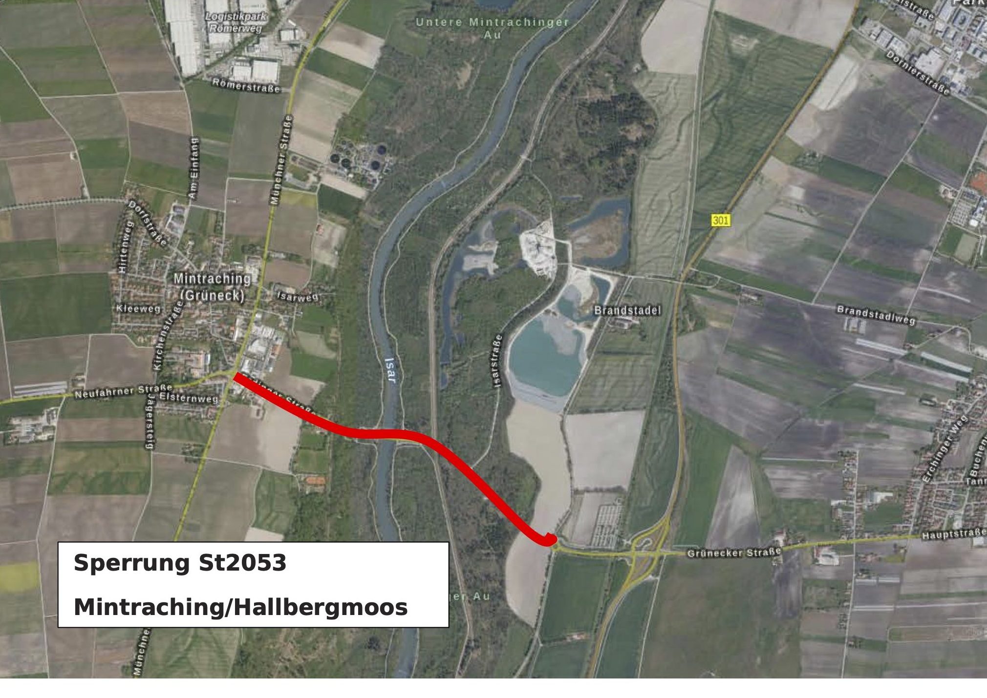 Hallbergmoos: Streckensperrung zwischen Mintraching und Hallbergmoos.