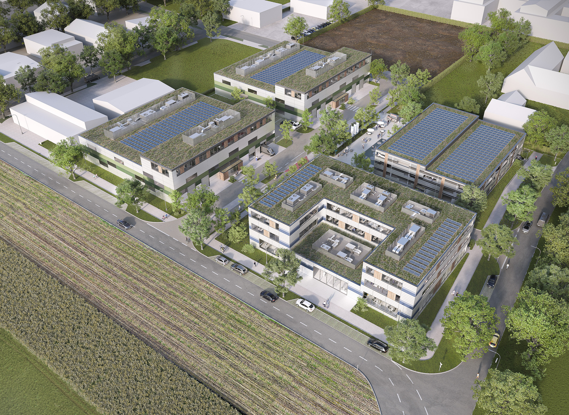 A new technology campus at the MABP: iQ space München-Hallbergmoos will be built from 2025. The new campus will provide laboratory and production areas for future companies.